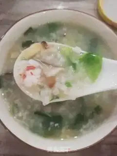 Make Dry shrimp congee step 5