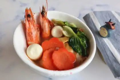 Make Shrimp egg dumpling soup step 9