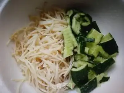 Make Gold pins and mushrooms and cucumbers step 5