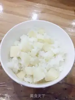 Make Steam melon rice step 5