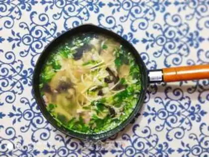 Make Eggflower tofu soup step 4