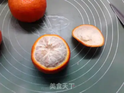 Make Orange bowls of milk and fragrance step 2