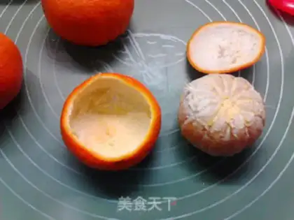 Make Orange bowls of milk and fragrance step 6