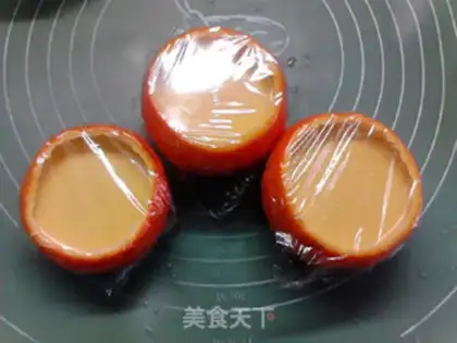 Make Orange bowls of milk and fragrance step 10