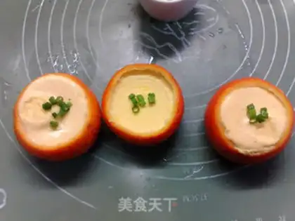 Make Orange bowls of milk and fragrance step 13