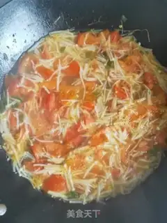 Make Tomato gill and ham egg soup step 4