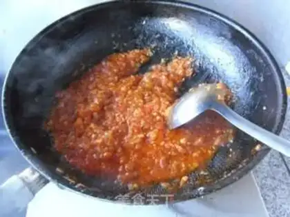 Make Corn sausage pizza sauce step 12