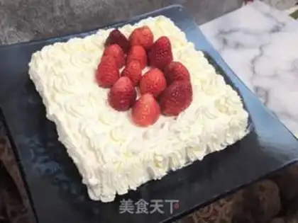 Make Strawberry cream cake step 20