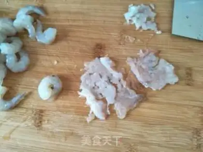Make Shrimp ball tofu step 1