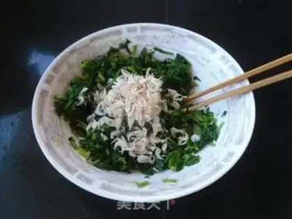 Make Shrimp, celery leaves step 9