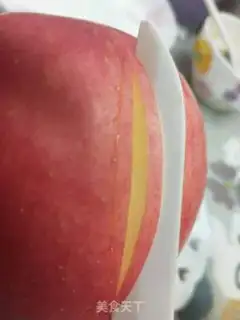 Make Apple cut flowers step 3