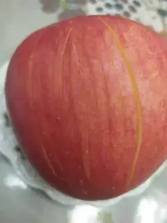 Make Apple cut flowers step 4
