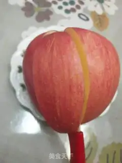 Make Apple cut flowers step 5
