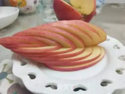 Make Apple cut flowers step 6