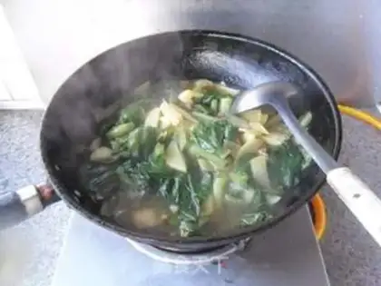 Make Potato chips and cabbage step 9