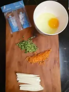 Make Fried cheese eggs step 1
