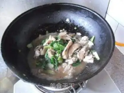 Make The cabbage is burning the mushrooms step 11