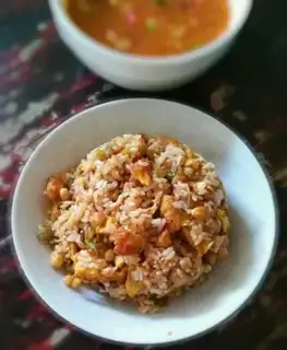 Make Taco pickles, egg fried rice step 5