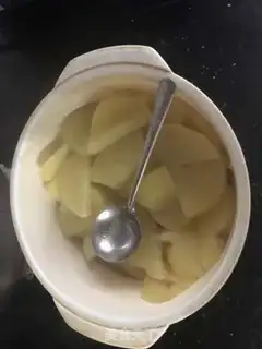 Make Smiley potatoes step 1