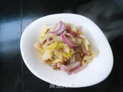Make Meatloaf onions and cabbage step 10