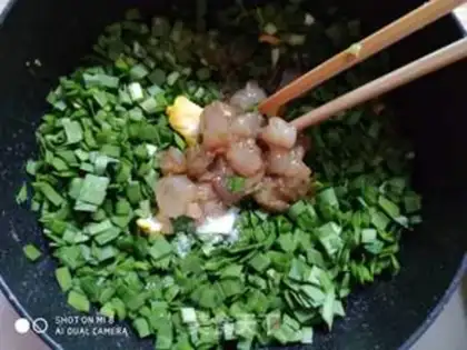 Make Three fresh dumplings step 3