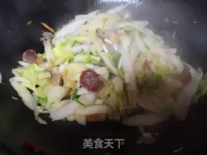 Make Sausage fried cabbage step 6