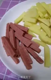 Make Garlic fries step 1