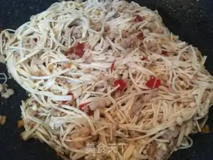 Make Precious peppers, golden mushrooms step 4