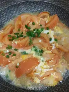 Make Tomato fried eggs step 8