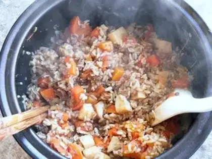 Make Tomato rice step 12