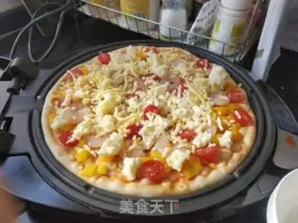 Make Tomato corn shrimp pizza step 6