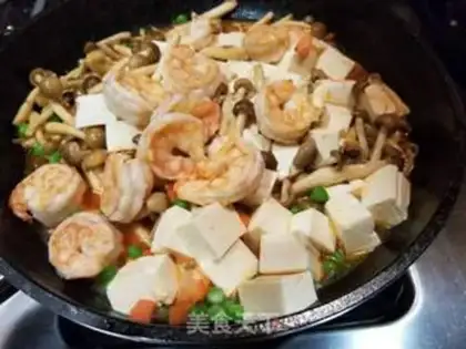 Make Shrimp mushroom tofu step 12