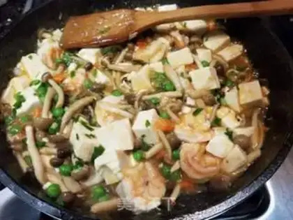 Make Shrimp mushroom tofu step 16