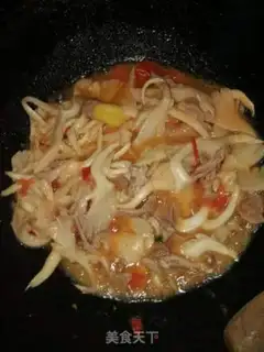 Make Pumpkin fried meat step 3