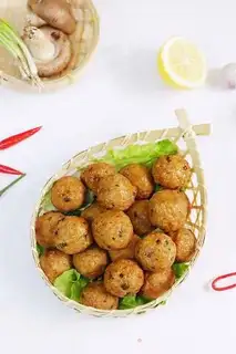Make Fried meatballs step 15