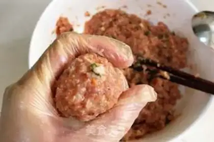 Make Fried meatballs step 9