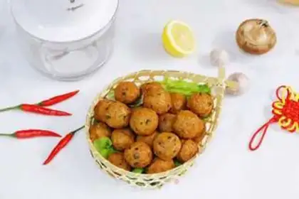 Make Fried meatballs step 12