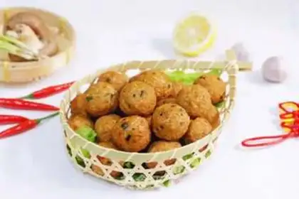 Make Fried meatballs step 14