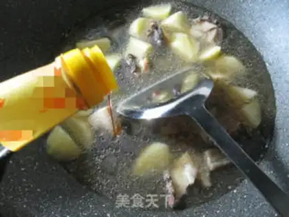 Make The abalone burns potatoes step 7