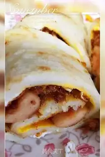 Make Black pepper, egg burrito step 11