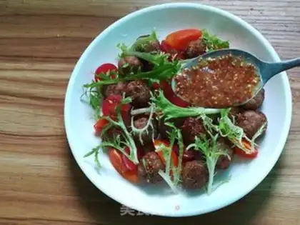 Make Meatball salad step 9