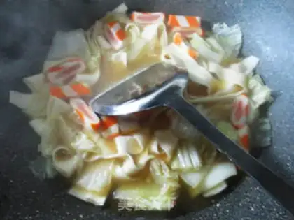 Make Shrimp cakes and noodles step 8