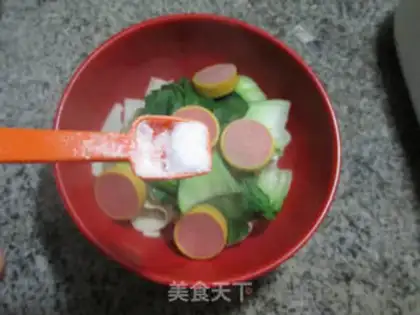 Make The greasy meat sausages and the crotch noodles step 5