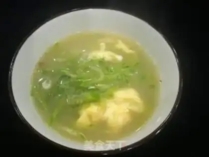 Make Carrot fan egg soup step 11
