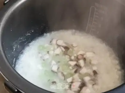 Make Seafood congee step 6