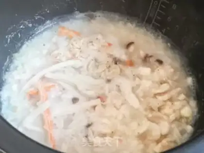 Make Seafood congee step 8