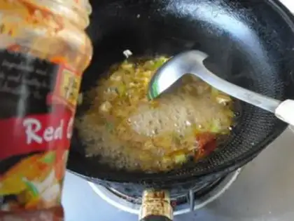 Make Red curry and cabbage step 3