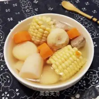 Make Corn mountain medicine soup step 8