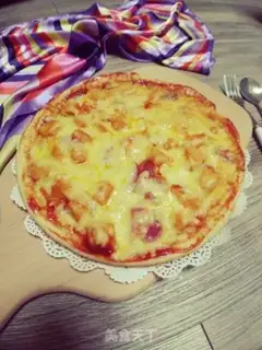 Make Chicken pizza in New Orleans step 12