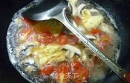 Make Holy fruit fried egg mushroom soup step 12